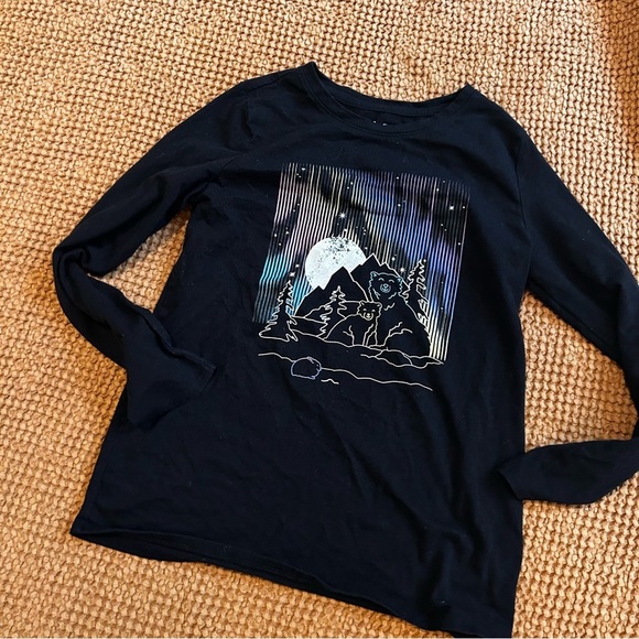 Old Navy Kids Long Sleeve Tees BUNDLE large  - White, Black, Red, Teal - Picture 5 of 8